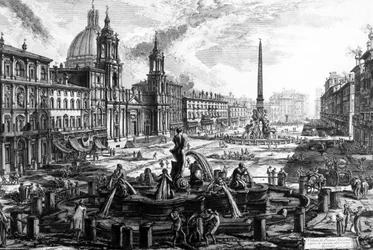Vista de la Piazza Navona, de la serie 
